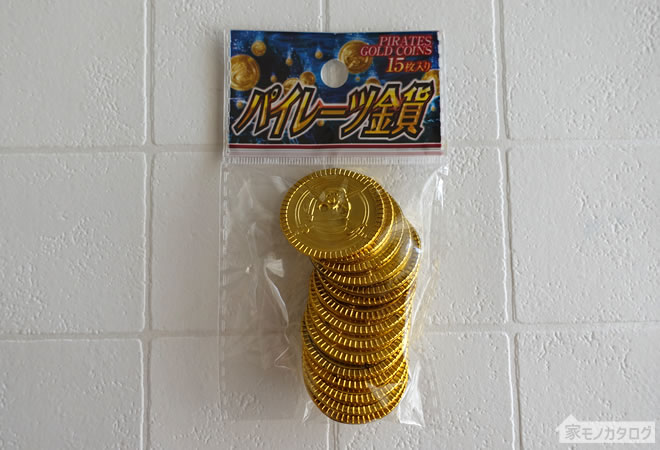 セリアで売っているパイレーツ金貨の画像