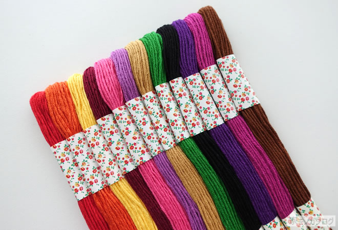 ダイソーの刺繍糸オリジナルカラーの画像