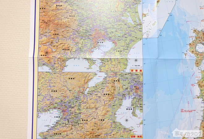 セリアの日本地図のポスターの画像