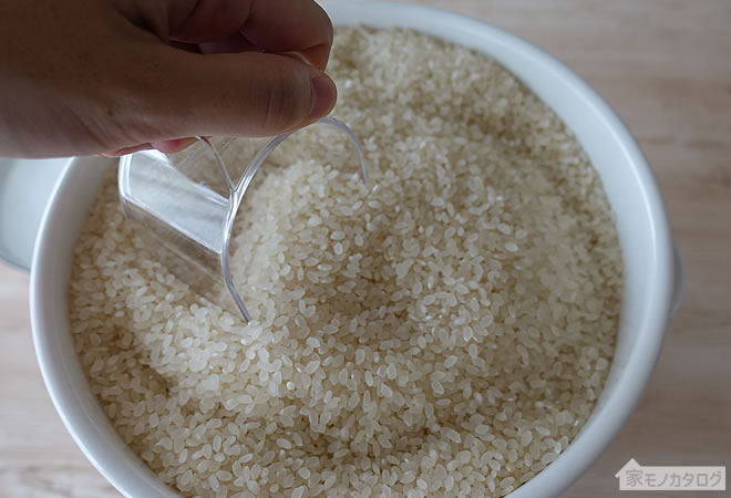 ダイソーの無洗米対応ライスカップ1合の画像