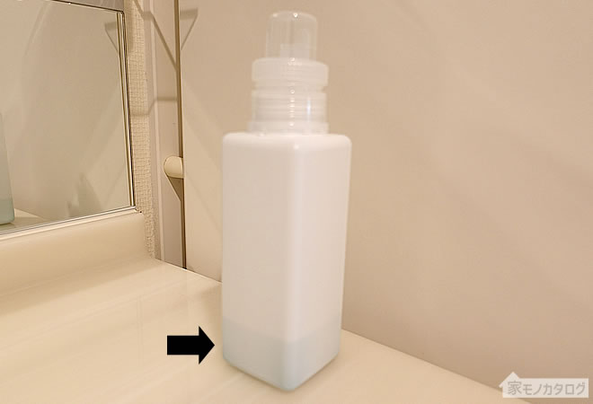 セリアの500ml洗濯洗剤用詰め替えボトルの画像