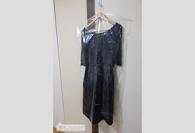 ダイソーのドレスカバー透明の画像