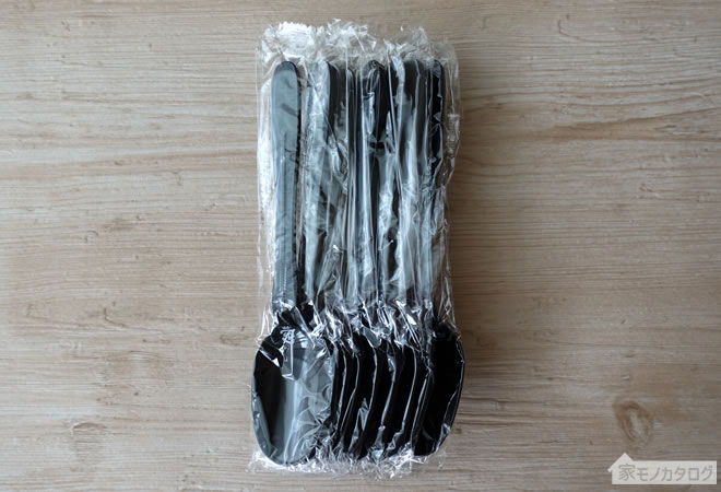 セリアの個包装スプーンブラック8本の画像