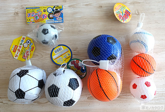100均で売っているおもちゃのサッカーボールの画像