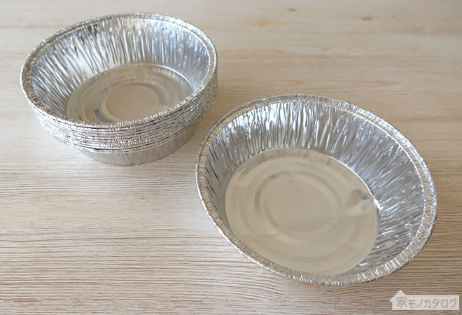 ダイソーの丸型アルミタレ皿の画像