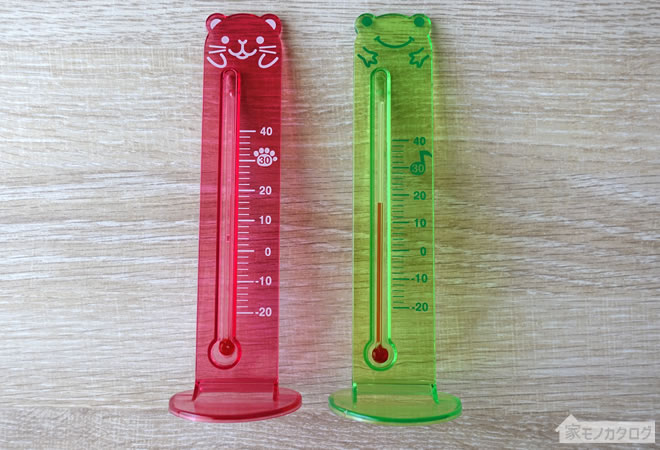 セリアの立つ温度計アニマルの画像