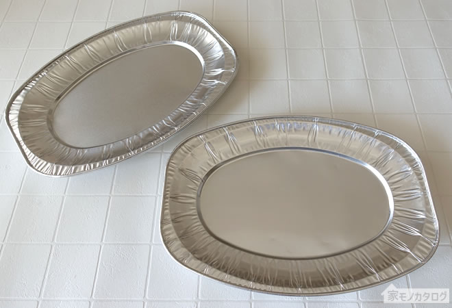 ダイソーのアルミセパレート皿型の画像
