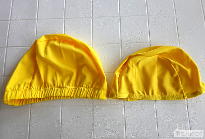 ダイソーで売っている水泳キャップ・黄色の画像