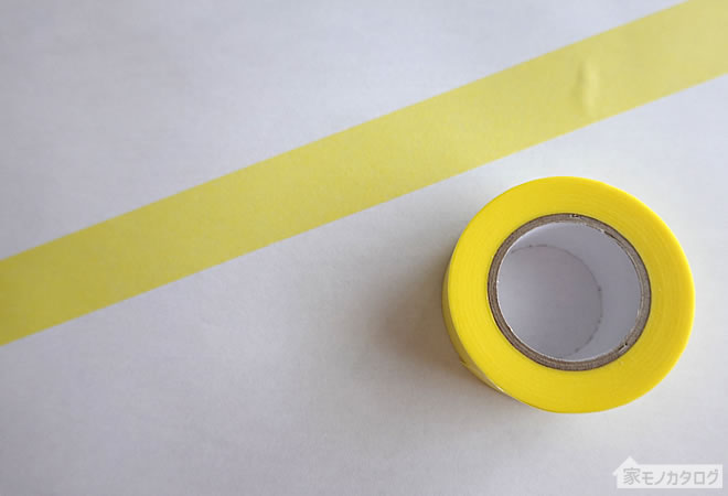 セリアで売っている塗装用マスキングテープ・黄色の画像