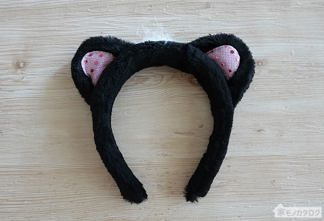 ダイソーで売っている黒猫耳カチューシャの画像