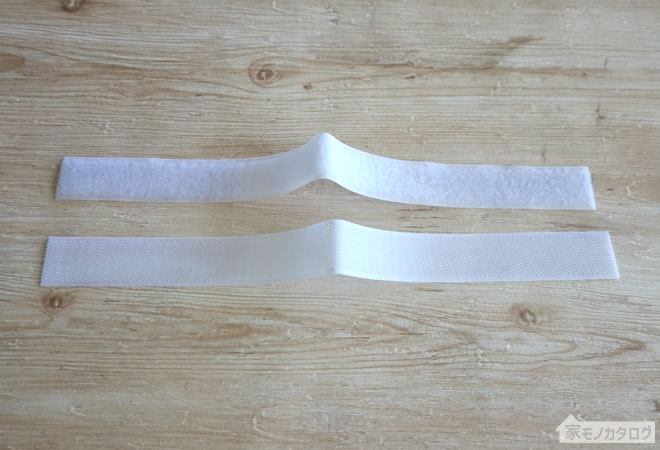 ダイソーで売っている縫製タイプファスナーテープ白の画像