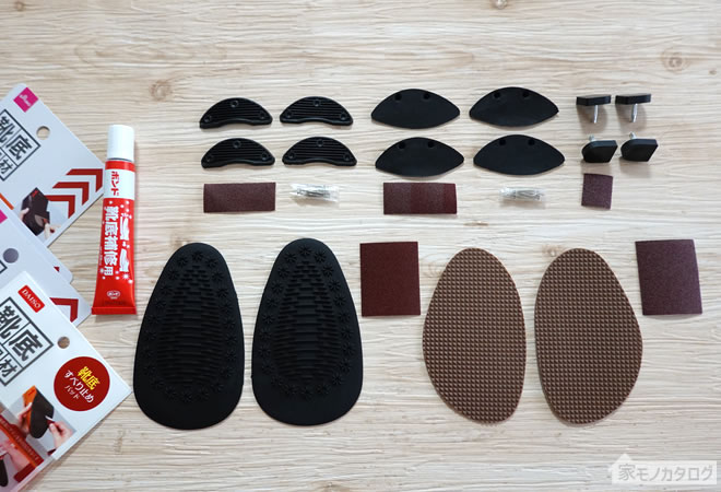 100均の靴底修理材・補修グッズの商品一覧画像