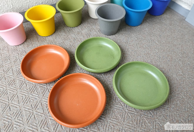 100均の竹製ポット皿・バンブー鉢皿の商品一覧画像