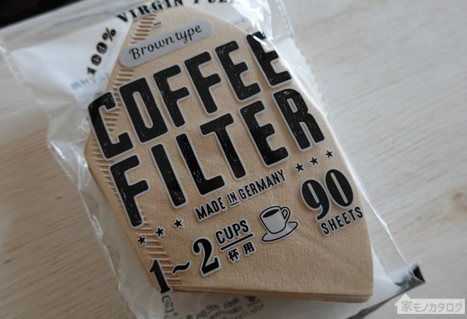 セリアで売っているコーヒーフィルター ブラウンタイプの画像