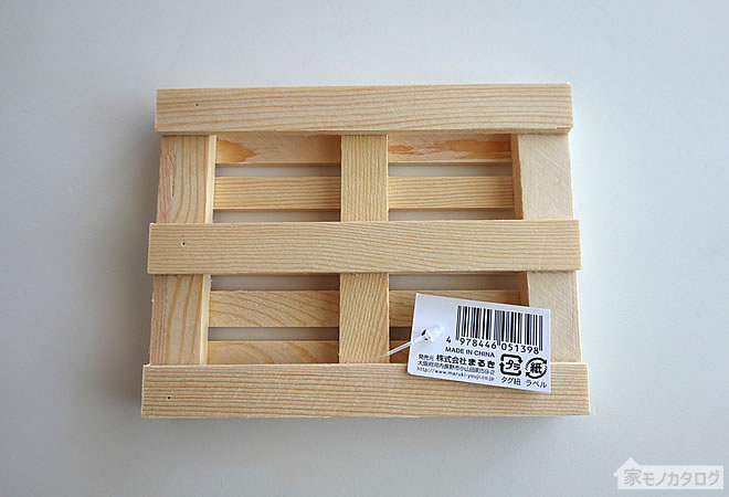 セリアで売っているミニチュア木製パレットのようなパレットコースターの画像
